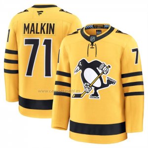 Camiseta Hockey Pittsburgh Penguins Evgeni Malkin Alterno Premium Amarillo Camiseta Hockey Pittsburgh Penguins Evgeni Malkin Alterno Premium Amarillo