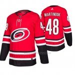 Camiseta Carolina Hurricanes Jordan Martinook Primera Autentico Rojo