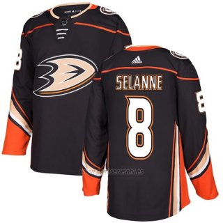 Camiseta Hockey Anaheim Ducks 8 Teemu Selanne Primera Autentico Negro