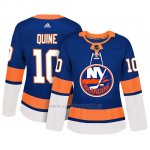 Camiseta Mujer New York Islanders 10 Alan Quine Adizero Jugador Home Azul
