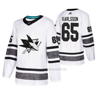 Camiseta San Jose Sharks Erik Karlsson 2019 All Star Blanco2