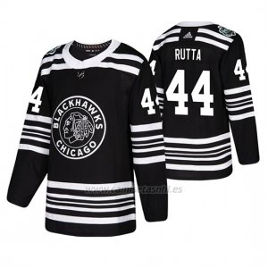 Camiseta Chicago Blackhawks Jan Rutta Winter Classic Adidas Negro