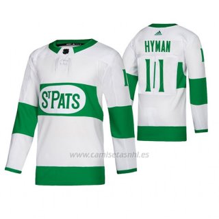 Camiseta Toronto St. Patricks Zach Hyman Road Adidas Blanco