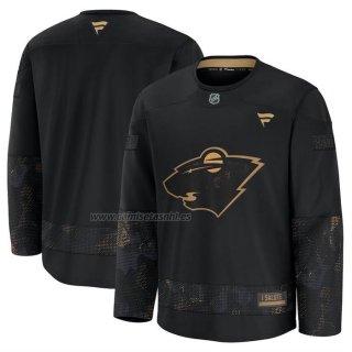 Camiseta Hockey Minnesota Wild 2024 Military Appreciation Negro