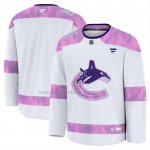 Camiseta Hockey Vancouver Canucks 2024 Fights Cancer Blanco