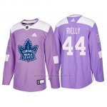 Camiseta Toronto Maple Leafs Morgan Rielly Hockey Fights Cancer Violeta