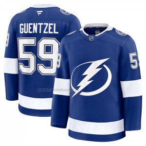 Camiseta Hockey Tampa Bay Lightning Jake Guentzel Primera Premium Azul