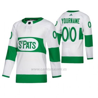 Camiseta Toronto St. Patricks Personalizada Road Adidas Blanco
