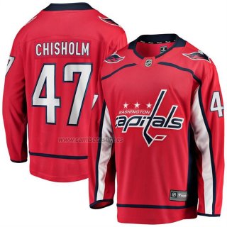 Camiseta Hockey Washington Capitals Declan Chisholm Primera Breakaway Rojo