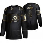 Camiseta Philadelphia Flyers Barry Ashbee Golden Edition Retired Jugador Autentico Negro