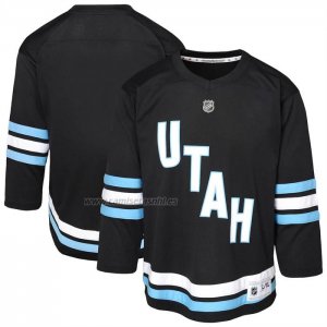 Camiseta Hockey Nino Utah Mammoth Primera Replica Negro
