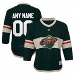 Camiseta Hockey Nino Minnesota Wild Primera Replica Personalizada Verde