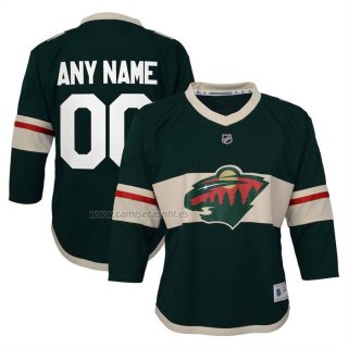 Camiseta Hockey Nino Minnesota Wild Primera Replica Personalizada Verde