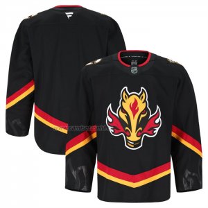 Camiseta Hockey Calgary Flames Alterno Autentico Pro Negro