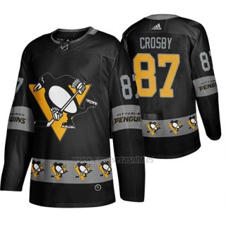 Camiseta Pittsburgh Penguins Sidney Crosby Breakaway Negro