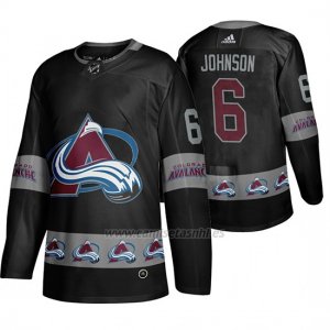 Camiseta Colorado Avalanche Erik Johnson Breakaway Negro
