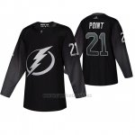 Camiseta Tampa Bay Lightning Brayden Point Alternato Negro