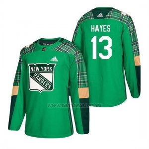 Camiseta New York Rangers Kevin Hayes 2018 St. Patrick's Day Verde