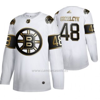 Camiseta Hockey Boston Bruins Matt Grzelcyk Golden Edition Limited Blanco