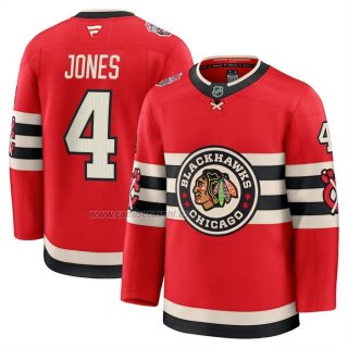 Camiseta Hockey Chicago Blackhawks Seth Jones 2025 Winter Classic Premium Rojo