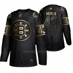 Camiseta Boston Bruins Danton Heinen Golden Edition Autentico Negro