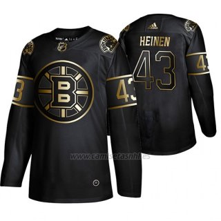 Camiseta Boston Bruins Danton Heinen Golden Edition Autentico Negro