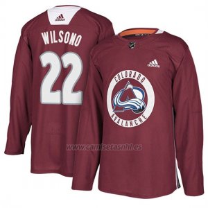 Camiseta Colorado Avalanche Colin Wilson Maroon New Season Practice