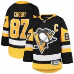Camiseta Hockey Nino Pittsburgh Penguins Sidney Crosby Primera Premier Negro