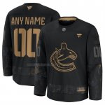 Camiseta Hockey Vancouver Canucks 2024 Military Appreciation Personalizada Negro