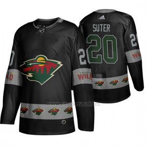 Camiseta Minnesota Wild Ryan Suter Breakaway Negro