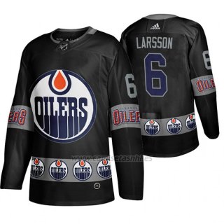 Camiseta Edmonton Oilers Adam Larsson Breakaway Negro