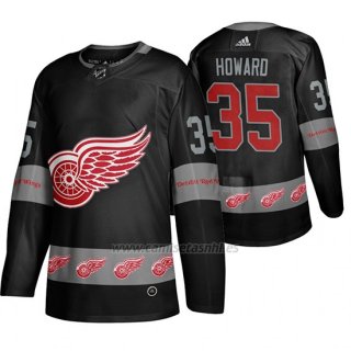Camiseta Detroit Red Wings Jimmy Howard Breakaway Negro