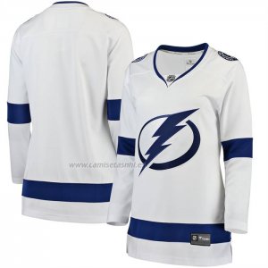 Camiseta Hockey Mujer Tampa Bay Lightning Segunda Breakaway Blanco Camiseta Hockey Mujer Tampa Bay Lightning Segunda Breakaway Blanco