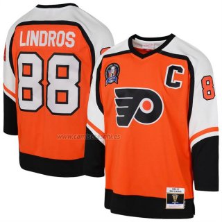 Camiseta Hockey Nino Philadelphia Flyers Eric Lindros 1996-97 Power Play 2.0 Captain Patch Naranja