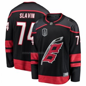 Camiseta Hockey Carolina Hurricanes Jaccob Slavin 2026 Stanley Cup Final Primera Breakaway Negro Camiseta Hockey Carolina Hurricanes Jaccob Slavin 2026 Stanley Cup Final Primera Breakaway Negro