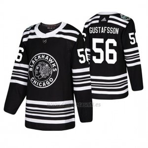 Camiseta Chicago Blackhawks Erik Gustafsson Winter Classic Adidas Negro