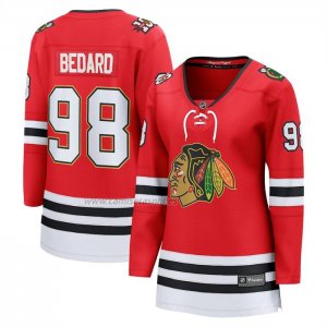 Camiseta Hockey Mujer Chicago Blackhawks Connor Bedard Centennial Breakaway Rojo Camiseta Hockey Mujer Chicago Blackhawks Connor Bedard Centennial Breakaway Rojo