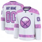 Camiseta Hockey Buffalo Sabres 2024 Fights Cancer Personalizada Blanco