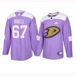Camiseta Hockey Hombre Anaheim Ducks 67 Rickard Rakell Violeta