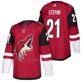 Camiseta Hockey Hombre Autentico Arizona Coyotes Derek Stepan 21 Home 2018 Rojo