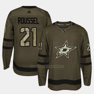 Camiseta Dallas Stars Antoine Roussel Camo Salute To Service