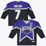 Camiseta Hockey All Star Game Chris Chelios 1997 Power Play Azul