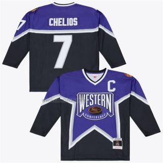 Camiseta Hockey All Star Game Chris Chelios 1997 Power Play Azul