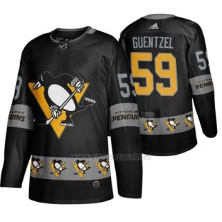 Camiseta Pittsburgh Penguins Jake Guentzel Breakaway Negro
