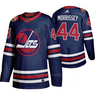 Camiseta Hockey Winnipeg Jets 44 Josh Morrissey 2019-20 Heritage Classic Azul