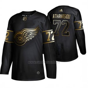 Camiseta Detroit Red Wings Andreas Athanasiou Golden Edition Autentico Negro