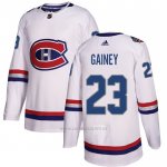Camiseta Hockey Montreal Canadiens 23 Bob Gainey Autentico 2017 100 Classic Blanco