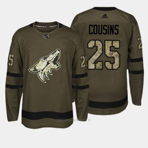 Camiseta Hockey Hombre Arizona Coyotes 25 Arizona Nick Cousins Verde Salute To Service