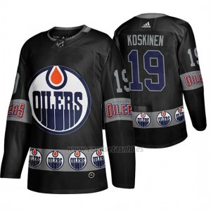 Camiseta Edmonton Oilers Mikko Koskinen Breakaway Negro