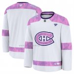 Camiseta Hockey Montreal Canadiens 2024 Fights Cancer Blanco